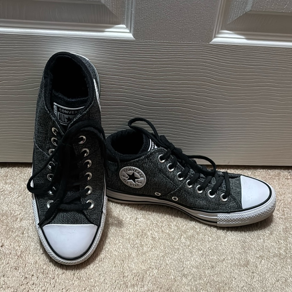 Converse All Star Grey and White Size 8